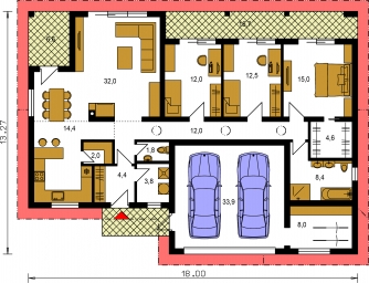 Floor plan of ground floor - BUNGALOW 201